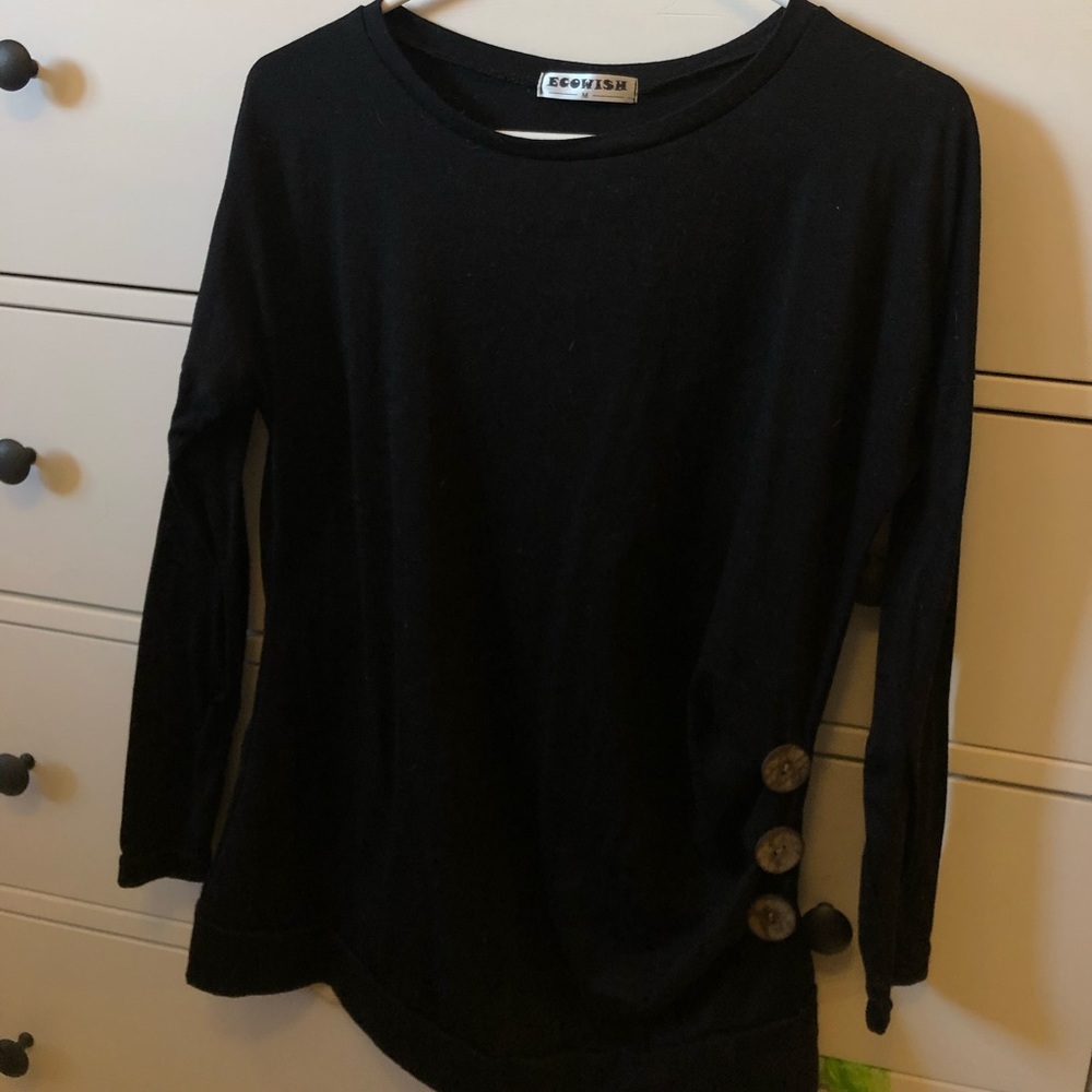 Black long sleeve blouse